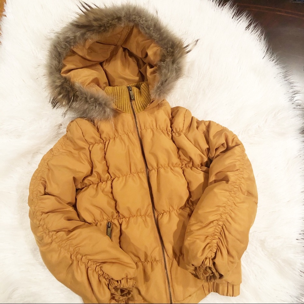 Egoist Sports Wear S Hooded Mustard Winter Coat